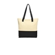 aerial view a natural/ black port authority(r) colorblock cotton tote, image 1 of 4