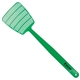 aerial view a green large standard fly swatter, image 1 of 2