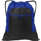 a hyper blue/ black port authority(r) pocket cinch pack