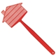 aerial view a red medium house 16 fly swatter, image 1 of 2