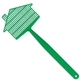 aerial view a green medium house 16 fly swatter, image 1 of 2
