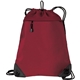 a chili red port authority(r) - cinch pack with mesh trim