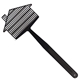 aerial view a black medium house 16 fly swatter, image 1 of 2