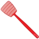 aerial view a red medium standard fly swatter, image 1 of 2