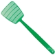 aerial view a green medium standard fly swatter, image 1 of 2