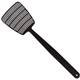 aerial view a black medium standard fly swatter, image 1 of 2