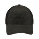 aerial view a black port authority (r) pigment print mesh back cap, image 1 of 4