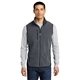 aerial view a charcoal heather/ black port authority(r) r - tek(r) pro fleece full - zip vest, image 1 of 6