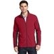 aerial view a rich red/ black port authority(r) summit fleece full - zip jacket, image 1 of 6