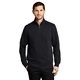 aerial view a black port authority(r) slub fleece 1/4- zip pullover, image 1 of 6