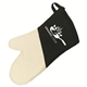 aerial view a black da oven mitt with magnet, image 1 of 2