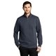 aerial view a slate grey port authority(r) slub fleece 1/4- zip pullover, image 1 of 6