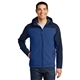 aerial view a night sky blue/ dress blue navy port authority(r) hooded core soft shell jacket, image 1 of 6