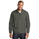aerial view a grey steel port authority(r) zephyr 1/2- zip pullover, image 1 of 6