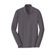 aerial view a graphite port authority(r) long sleeve core classic pique polo, image 1 of 6