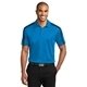 aerial view a brilliant blue/ black port authority(r) silk touch(tm) performance colorblock stripe polo, image 1 of 6