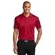 aerial view a red/ black port authority(r) silk touch(tm) performance colorblock stripe polo, image 1 of 6