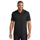 aerial view a black port authority(r) diamond jacquard polo, image 1 of 6