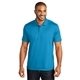 aerial view a blue wake port authority(r) diamond jacquard polo, image 1 of 6