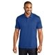 aerial view a true blue port authority(r) diamond jacquard polo, image 1 of 6