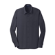 aerial view a battleship grey port authority(r) dimension knit dress shirt, image 1 of 6
