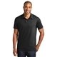 aerial view a black port authority(r) meridian cotton blend polo, image 1 of 6