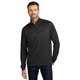 aerial view a black/ iron grey port authority(r) vertical texture 1/4- zip pullover, image 1 of 6