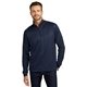 aerial view a true navy/ iron grey port authority(r) vertical texture 1/4- zip pullover, image 1 of 6