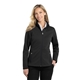 aerial view a black port authority(r) womens pique fleece jacket, image 1 of 5