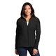 aerial view a black/ black port authority(r) womens summit fleece full - zip jacket, image 1 of 6