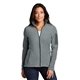 aerial view a frost grey/ magnet port authority(r) womens summit fleece full - zip jacket, image 1 of 6