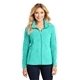 aerial view a aqua green heather port authority(r) womens heather microfleece full - zip jacket, image 1 of 6