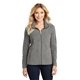 aerial view a pearl grey heather port authority(r) womens heather microfleece full - zip jacket, image 1 of 6