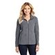aerial view a true navy heather port authority(r) womens heather microfleece full - zip jacket, image 1 of 6