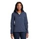 aerial view a dress blue navy port authority(r) womens welded soft shell jacket, image 1 of 8
