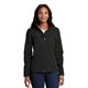 aerial view a black port authority(r) womens welded soft shell jacket, image 1 of 8