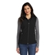 aerial view a black port authority(r) womens core soft shell vest, image 1 of 6