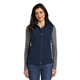 aerial view a dress blue navy port authority(r) womens core soft shell vest, image 1 of 6