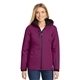 aerial view a very berry/ black port authority(r) womens vortex waterproof 3- in -1 jacket, image 1 of 10
