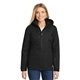 aerial view a black/ black port authority(r) womens vortex waterproof 3- in -1 jacket, image 1 of 10