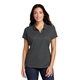 aerial view a battleship grey port authority(r) womens pinpoint mesh zip polo, image 1 of 6