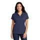 aerial view a true navy port authority(r) womens pinpoint mesh zip polo, image 1 of 6