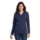 aerial view a true navy port authority(r) womens pinpoint mesh 1/2- zip, image 1 of 6