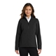 aerial view a deep black port authority(r) womens collective soft shell jacket, image 1 of 5