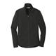 aerial view a deep black port authority (r) womens collective smooth fleece jacket, image 1 of 5