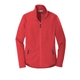 aerial view a red pepper port authority (r) womens collective smooth fleece jacket, image 1 of 5