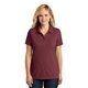 aerial view a burgundy port authority(r) womens dry zone(r) uv micro - mesh polo, image 1 of 6