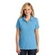 aerial view a carolina blue port authority(r) womens dry zone(r) uv micro - mesh polo, image 1 of 6