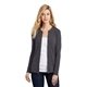 aerial view a grey smoke port authority(r) ladies concept stretch button - front cardigan - colors, image 1 of 5
