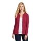 aerial view a rich red port authority(r) ladies concept stretch button - front cardigan - colors, image 1 of 6